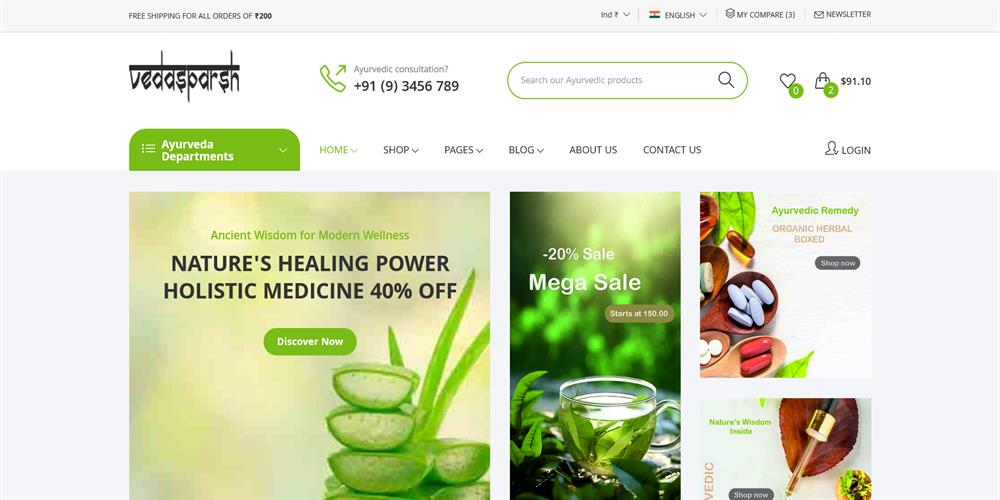 VedaSparsh – Ayurvedic Medicine, Herbal Remedies & Natural Wellness HTML Template