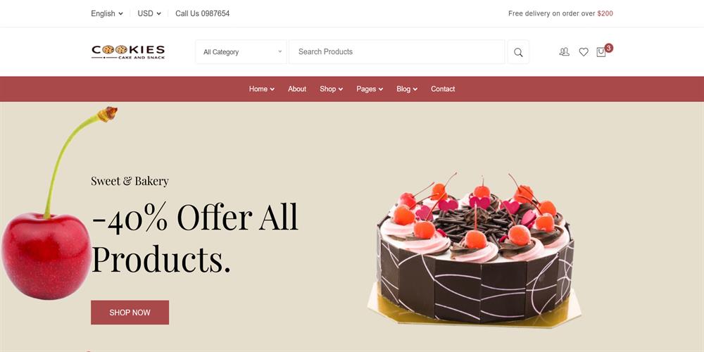 Cake & Snack – Bakery, Cakes, Pastries & Sweet Delights HTML Template