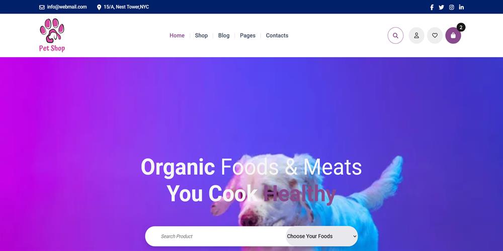 PetShop – Pet Store, Pet Care & Animal Supplies HTML5 Template